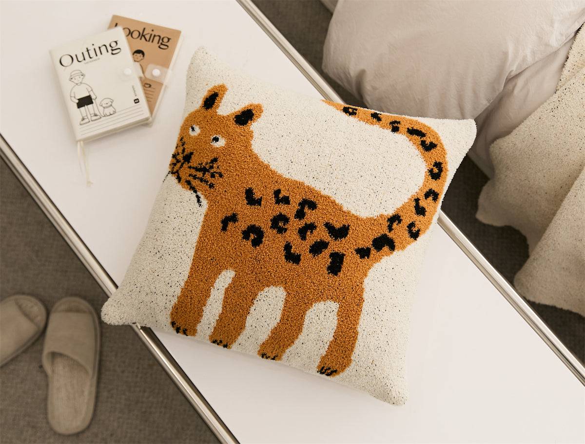 Super Soft Knitted Cushion Cover | Leopard - Prozily