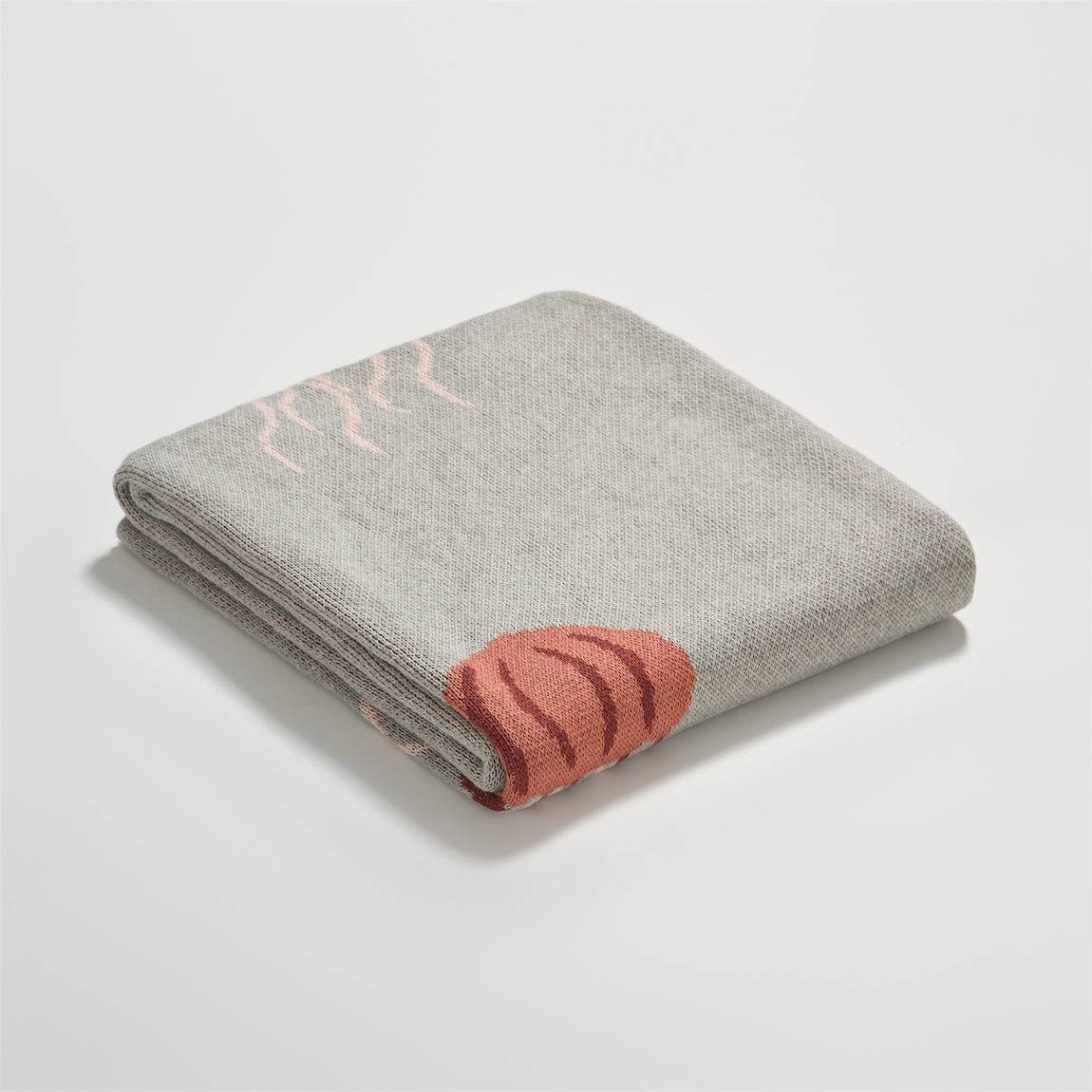 100% Premium Cotton Knitted Throw Blanket | Jellyfish - Prozily