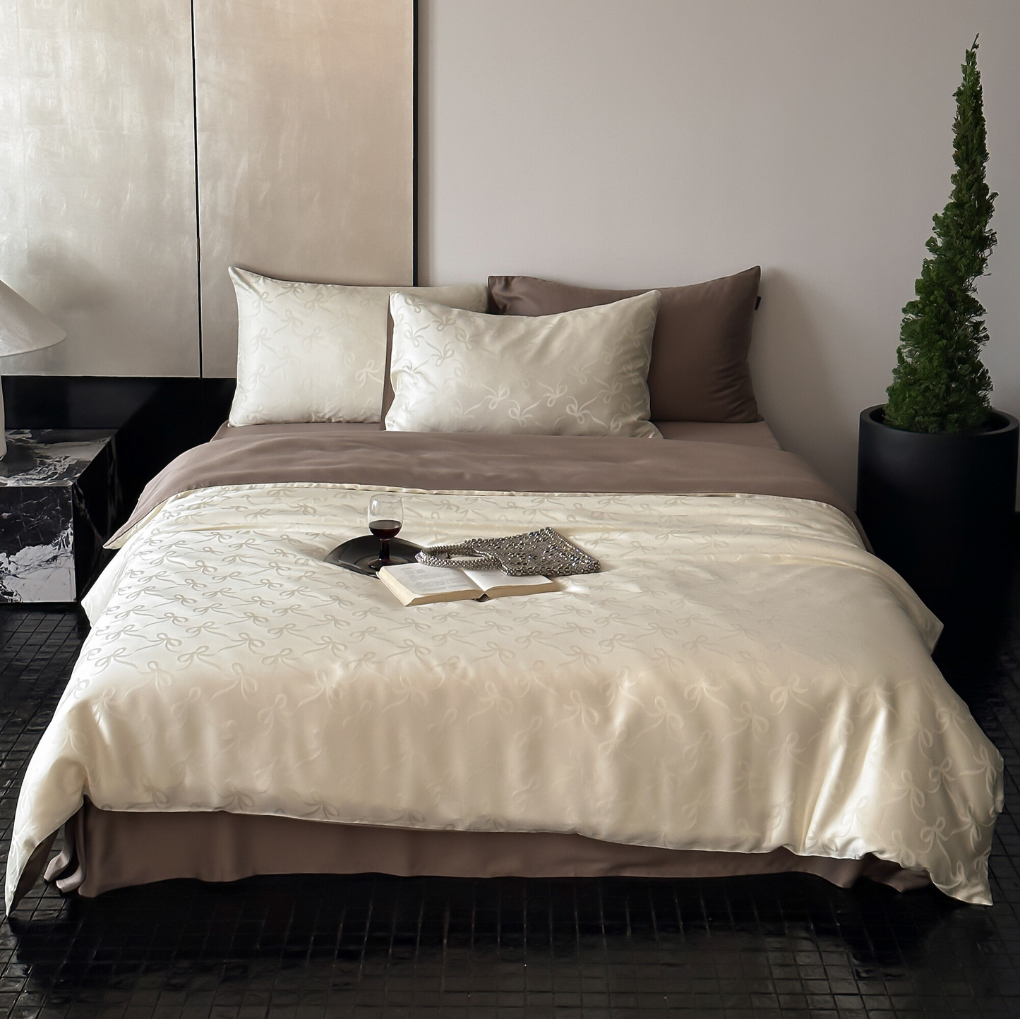 Bowknot Elegance TENCEL™ Lyocell Quilt Cover Set