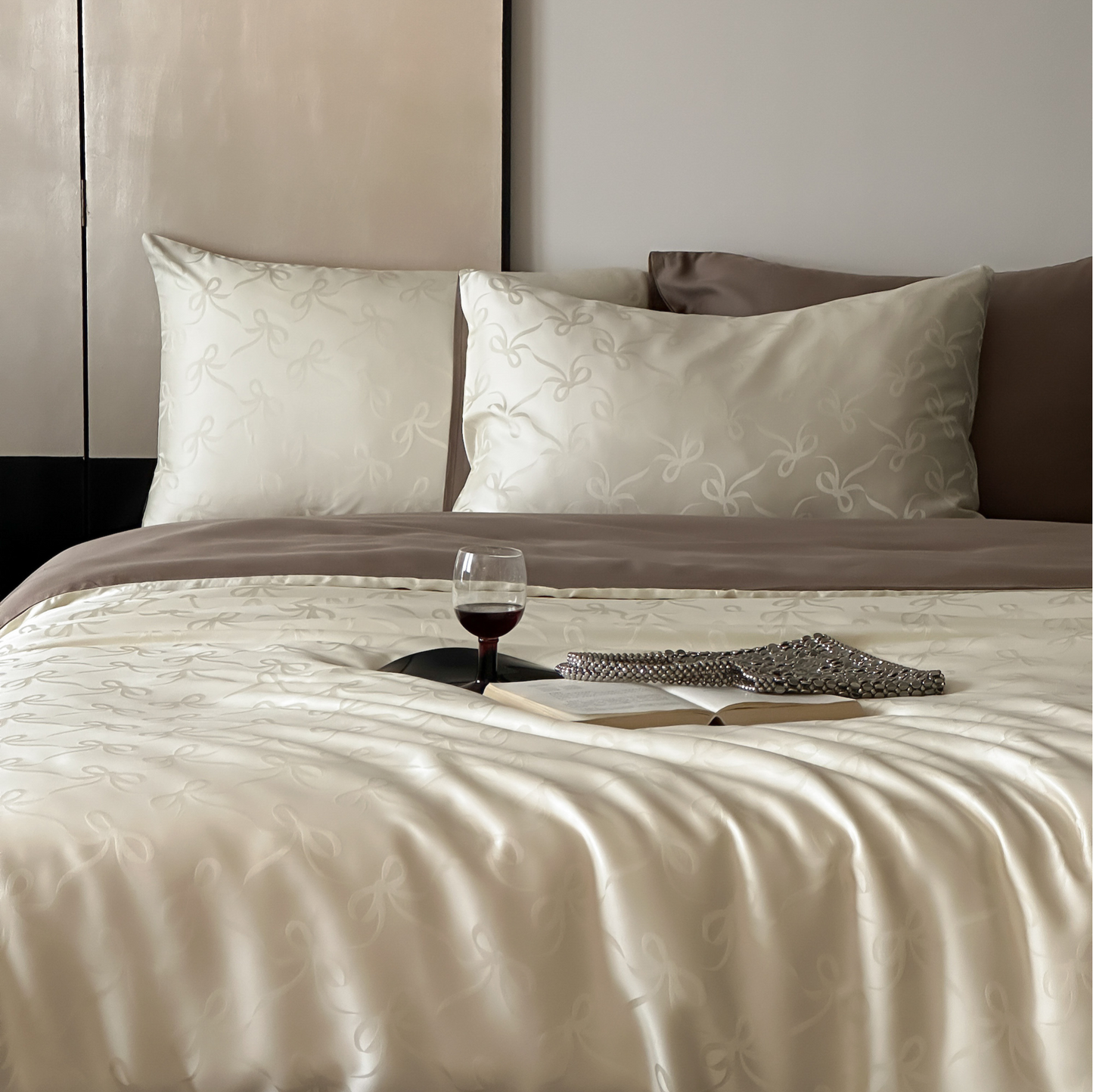 Bowknot Elegance TENCEL™ Lyocell Quilt Cover Set