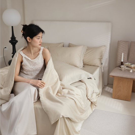 Champagne Dream TENCEL™ Lyocell Quilt Cover Set - Prozily