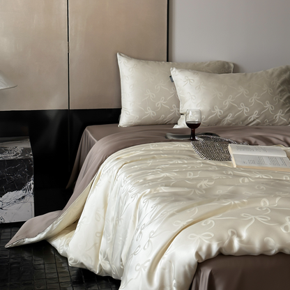 Bowknot Elegance TENCEL™ Lyocell Quilt Cover Set