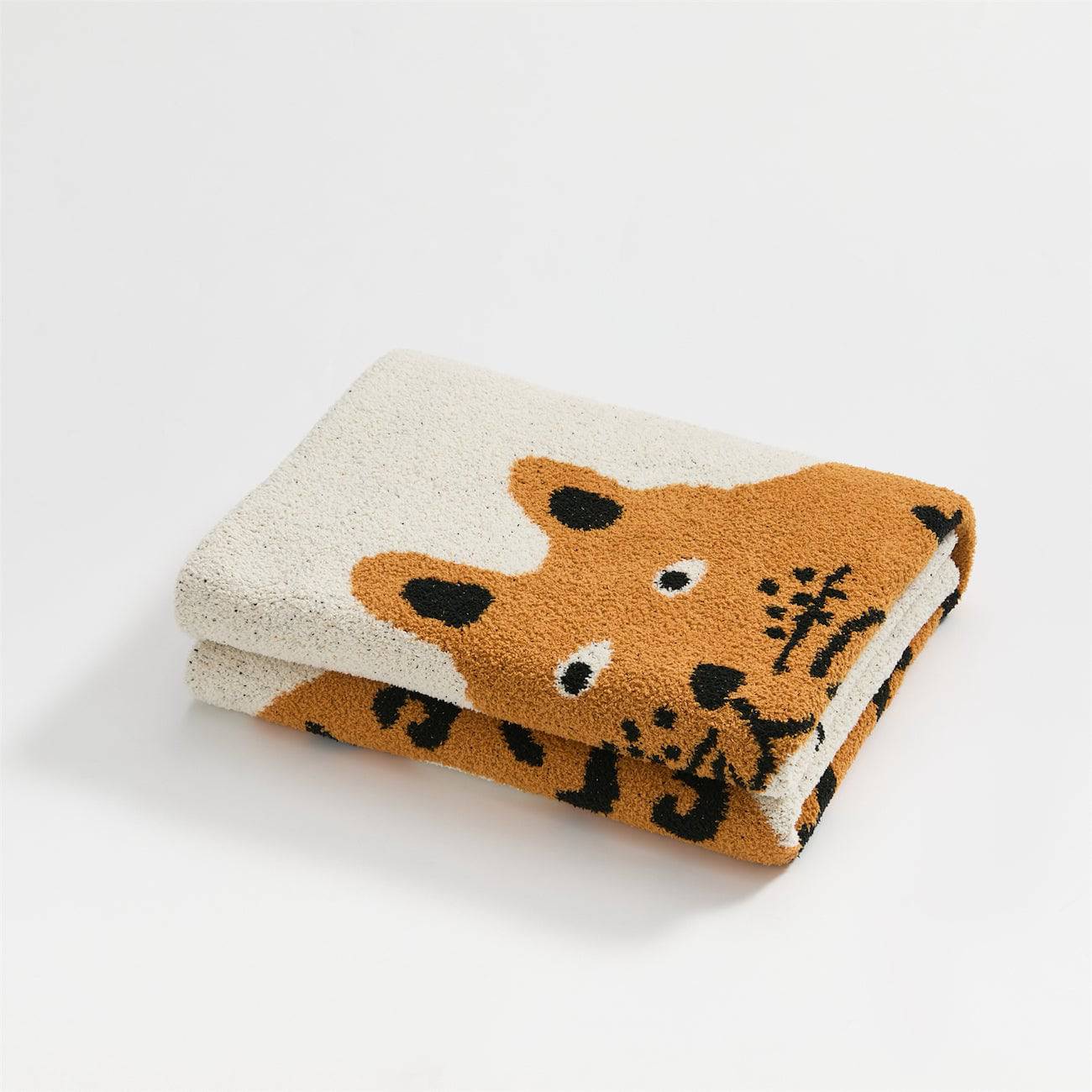 Super Soft Leopard Knitted Throw Cute Blanket - Prozily