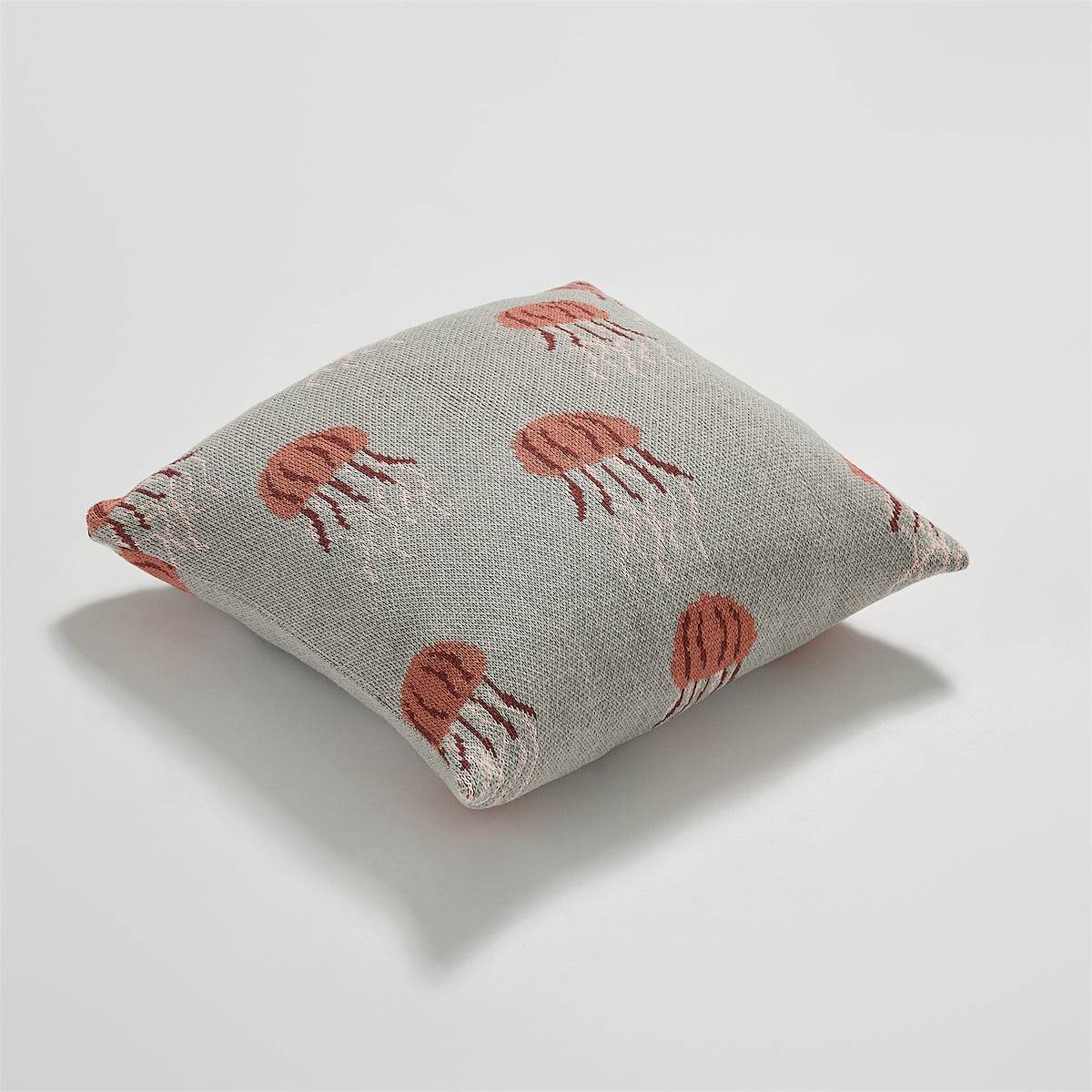 100% Premium Cotton Knitted Cushion Cover | Jellyfish - Prozily