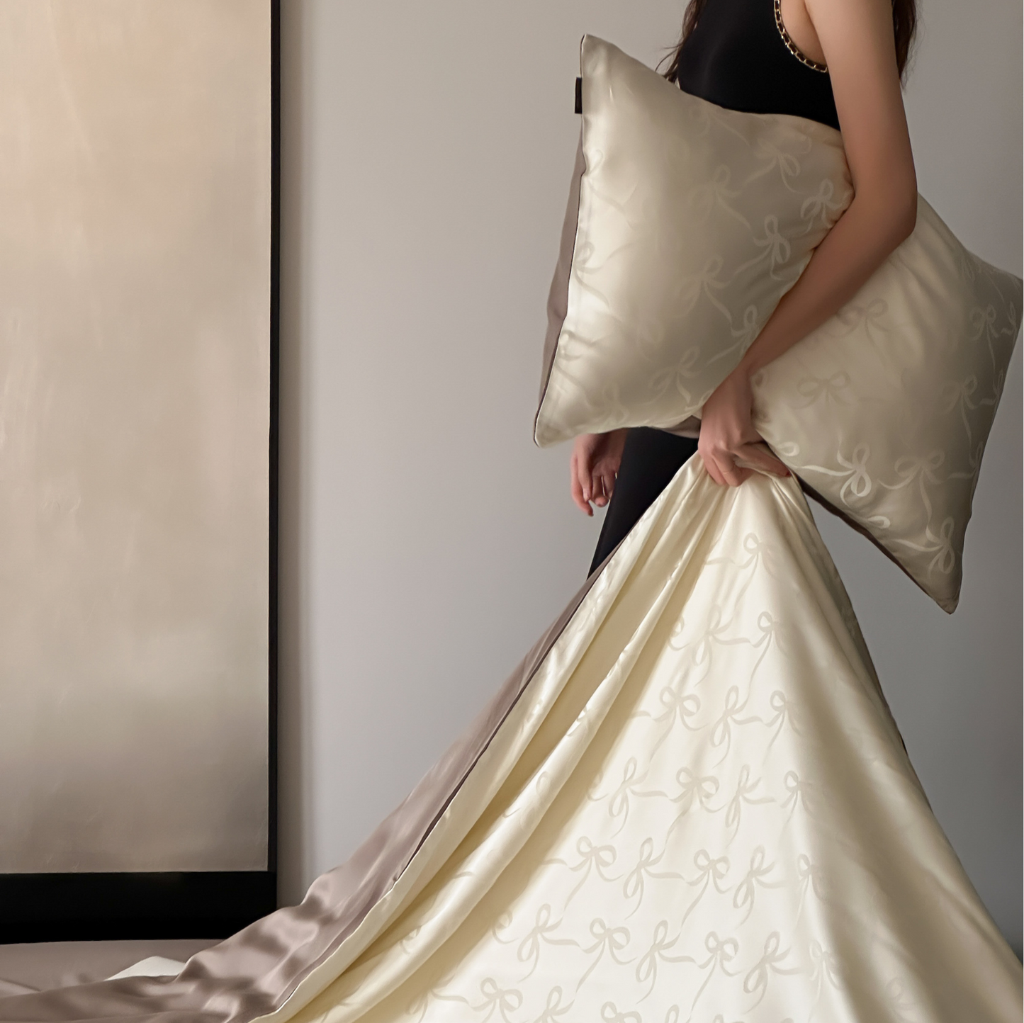Bowknot Elegance TENCEL™ Lyocell Quilt Cover Set