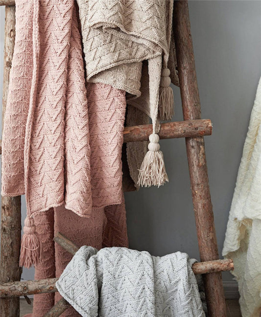 Super Soft Knitted Throw Blanket | Classic Wave - Prozily