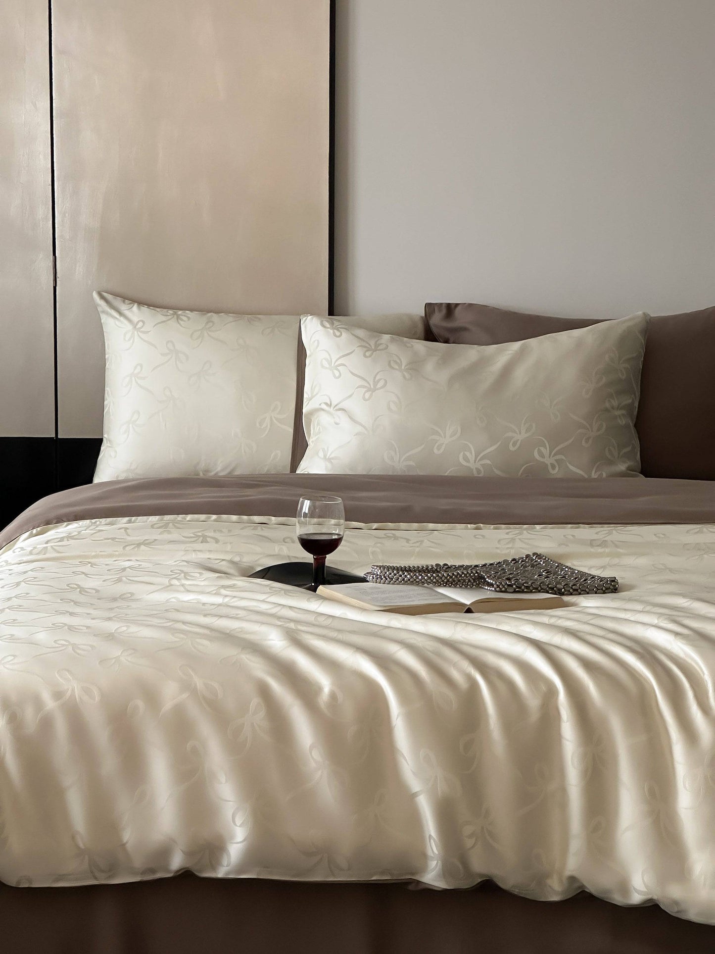 100% TENCEL™ Lyocell Quilt Cover Set | Bowknot Elegance - Prozily