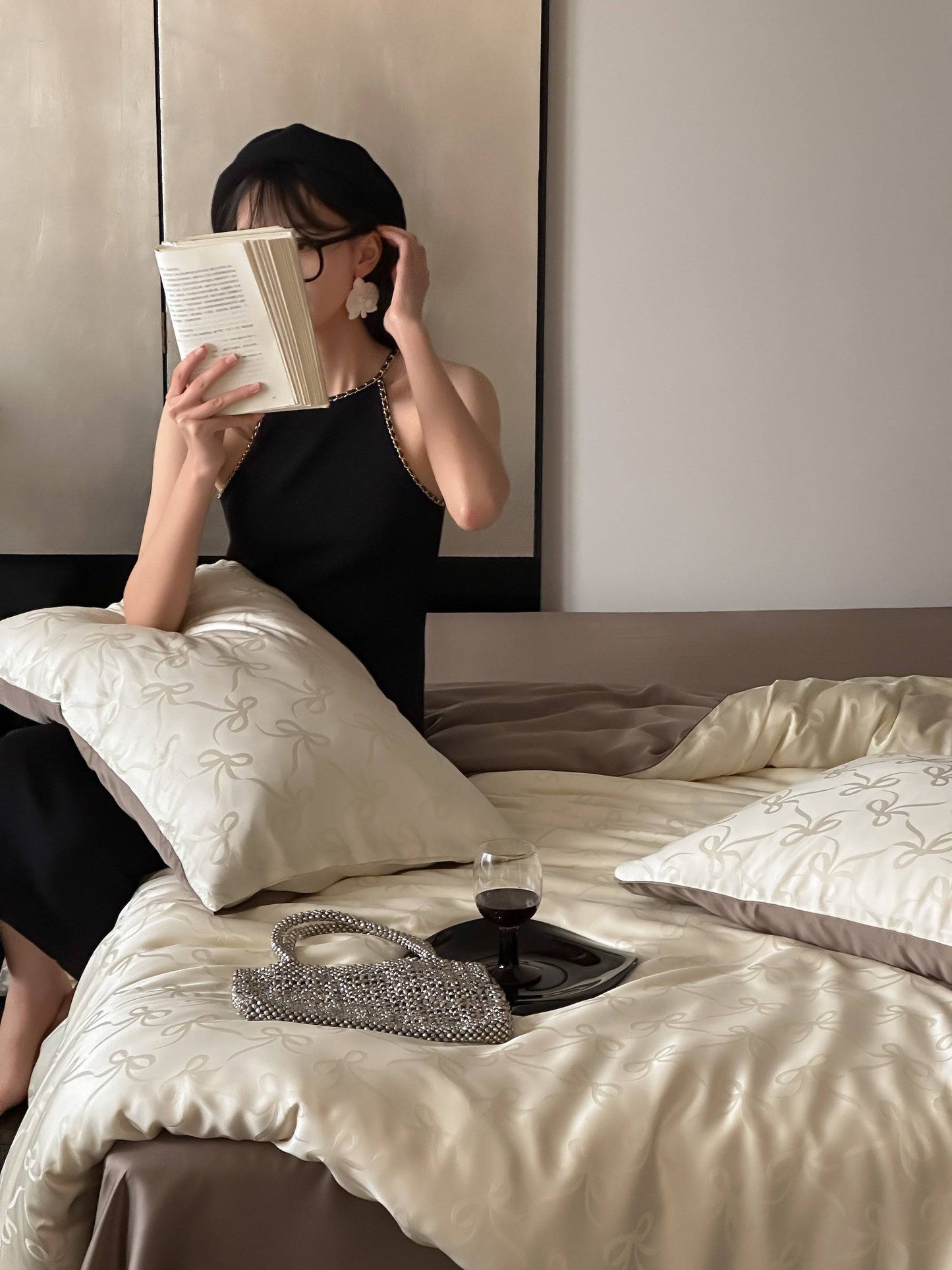 100% TENCEL™ Lyocell Quilt Cover Set | Bowknot Elegance - Prozily