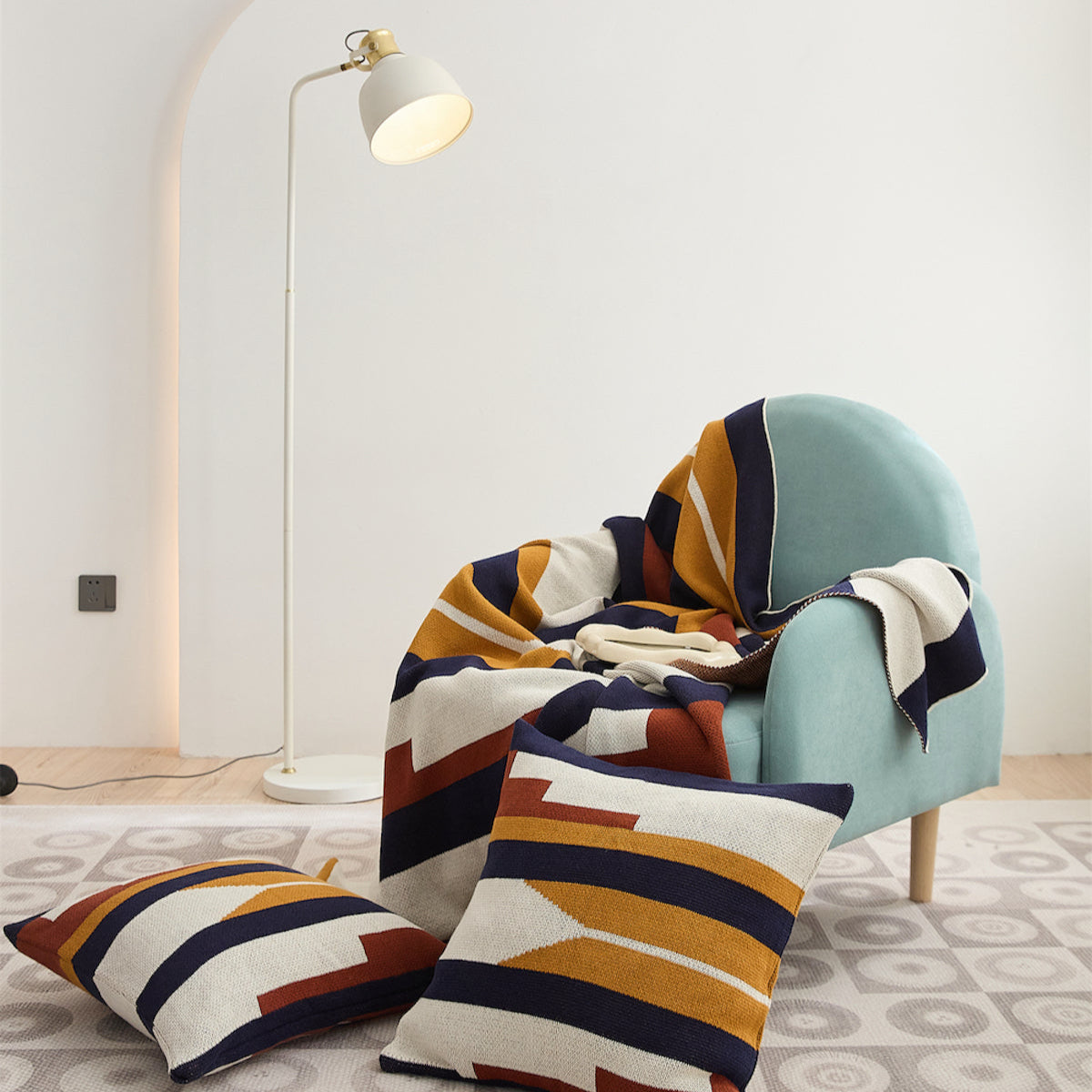 100% Premium Cotton Knitted Throw Blanket | Above the Clouds - Prozily